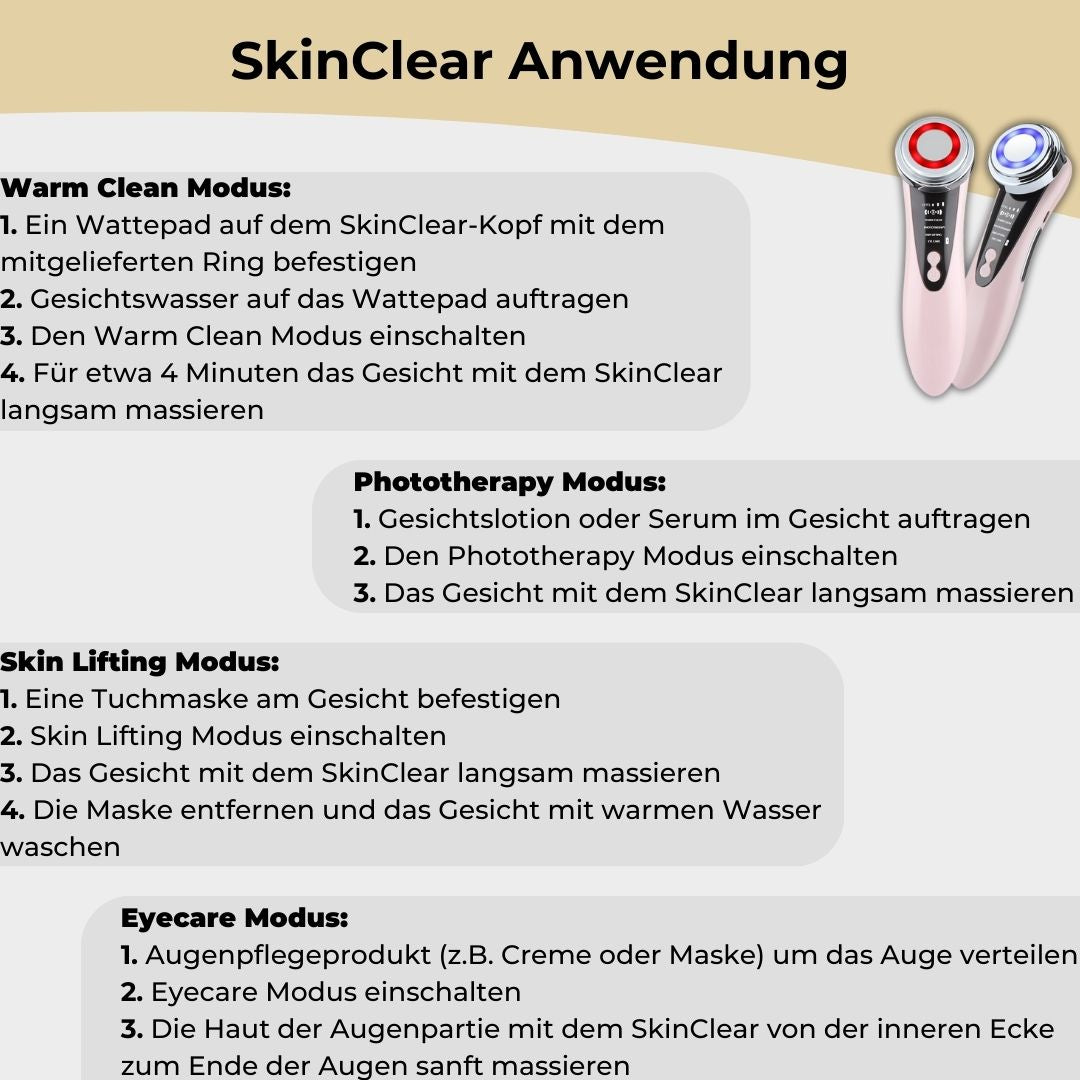 SkinClear | 4-in-1 Gesichtsreiniger | Für gesunde und gepflegte Haut Louvari